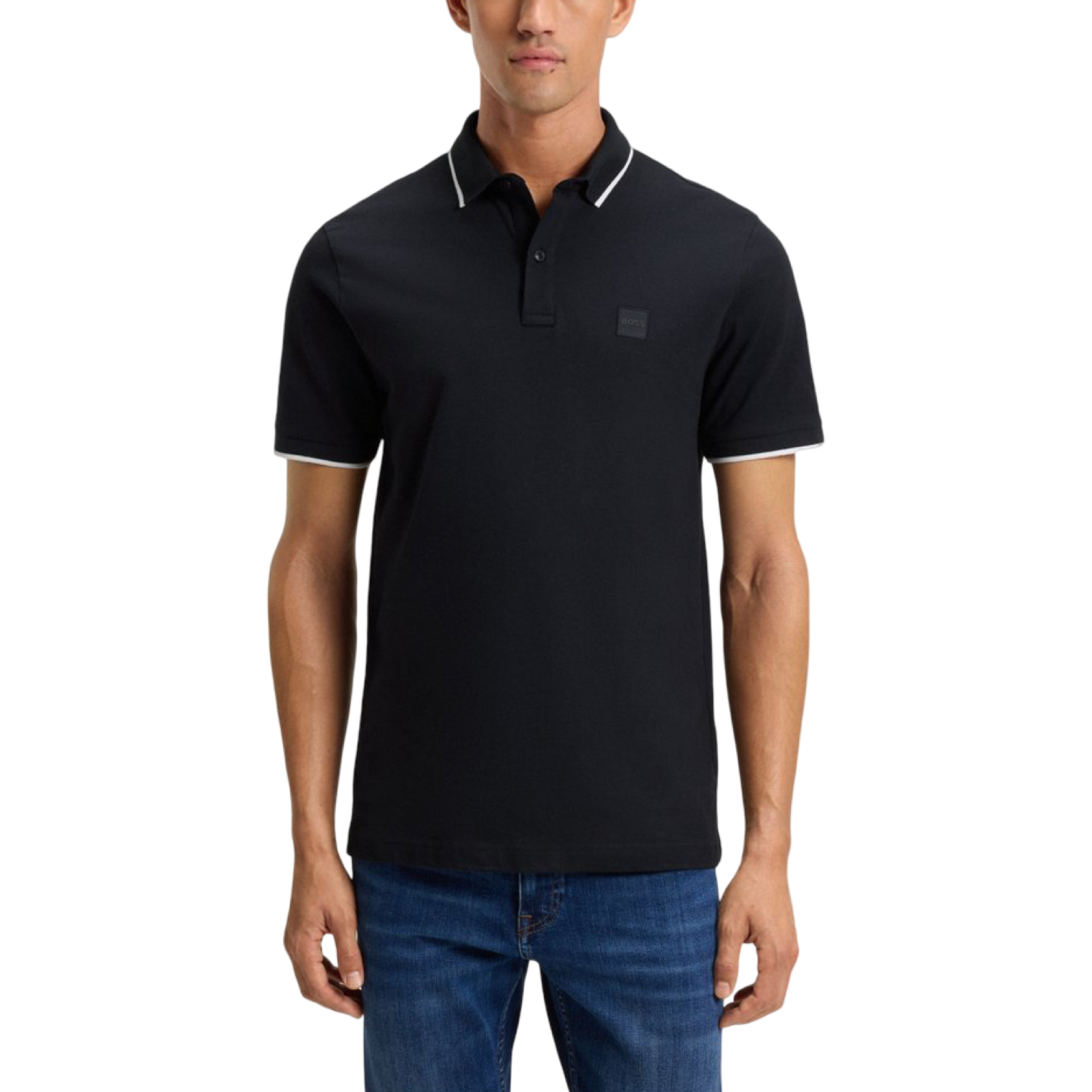 Мъжка тъмно синя поло тениска Boss Passertip Polo 50507699 404 Front View