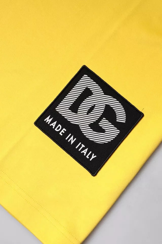 Мъжка луксозна памучна тениска DOLCE & GABBANA Men’s Luxury Yellow Cotton T-shirt 84 G8PN7Z HU7H8 A0106
