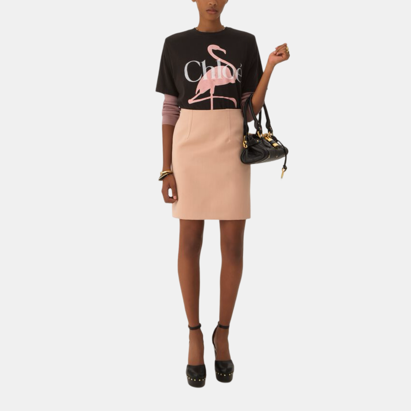 Chloé Generous Logo T-Shirt CH26SJH20807070 Front View