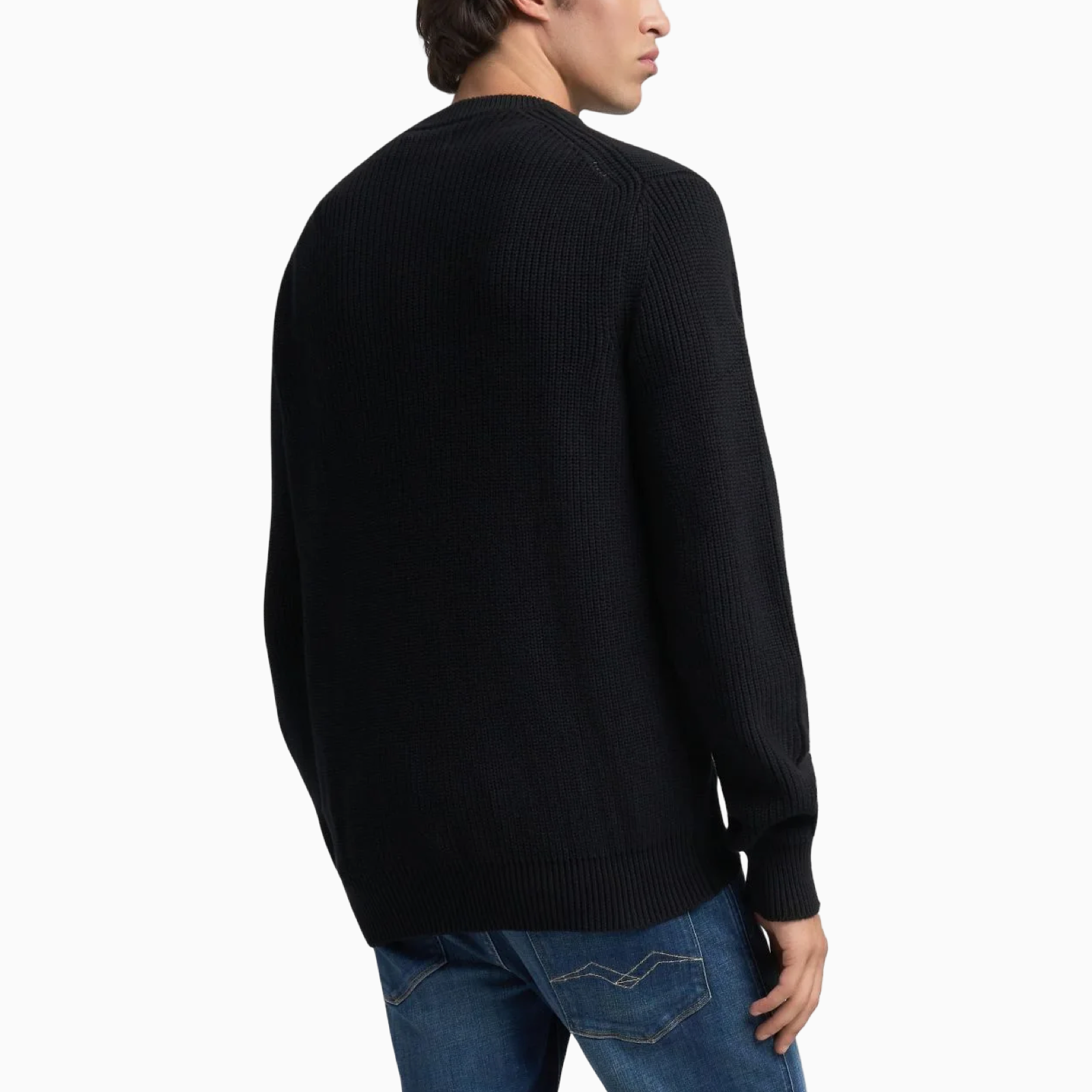 Мъжки черен пуловер Replay Men Sweater UK4722.000.G23788 Back View
