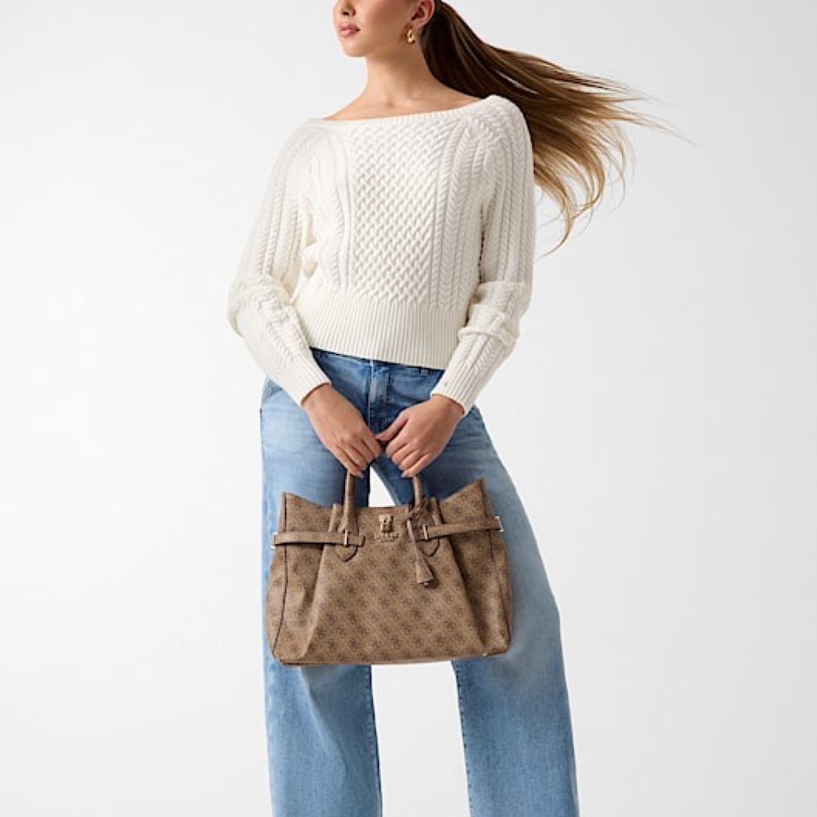 Дамска кафява чанта Guess Women Handbag HWSG78 33070 Model View