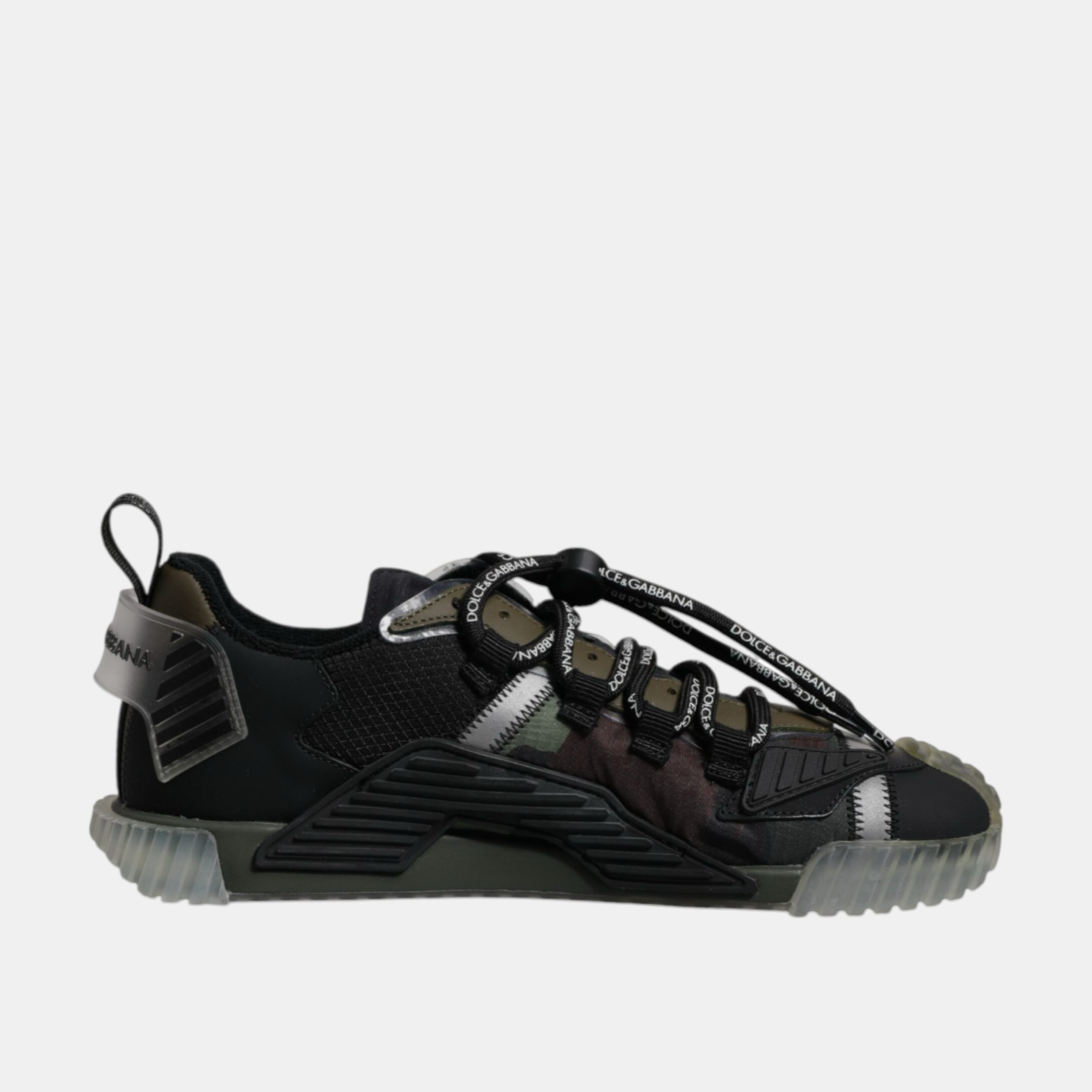 Dolce & Gabbana Black Green Camo NS1 Sneakers
