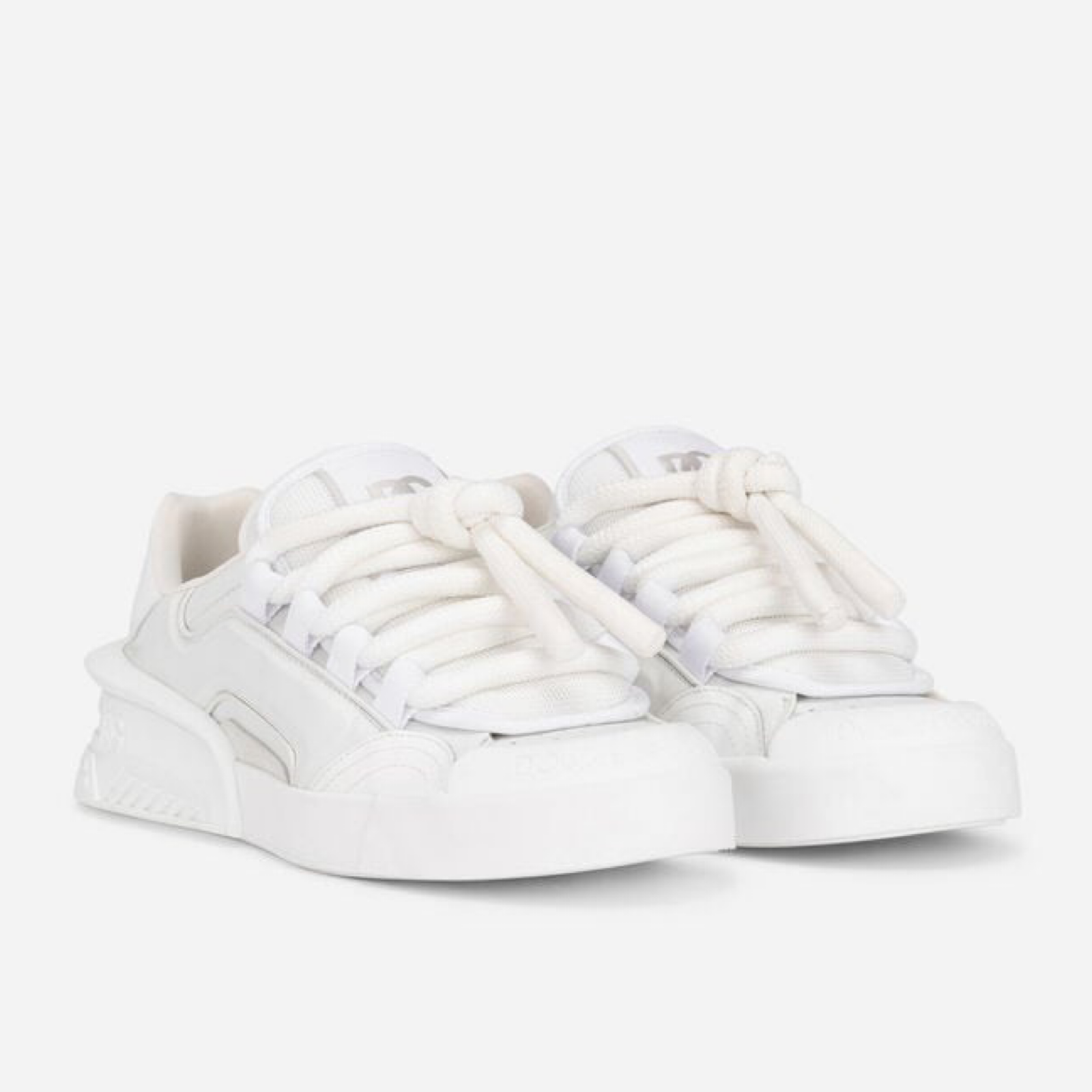 Мъжки бели кецове Dolce & Gabbana Portofino Men Sneakers CS2061 AB950 8B930 Medial View