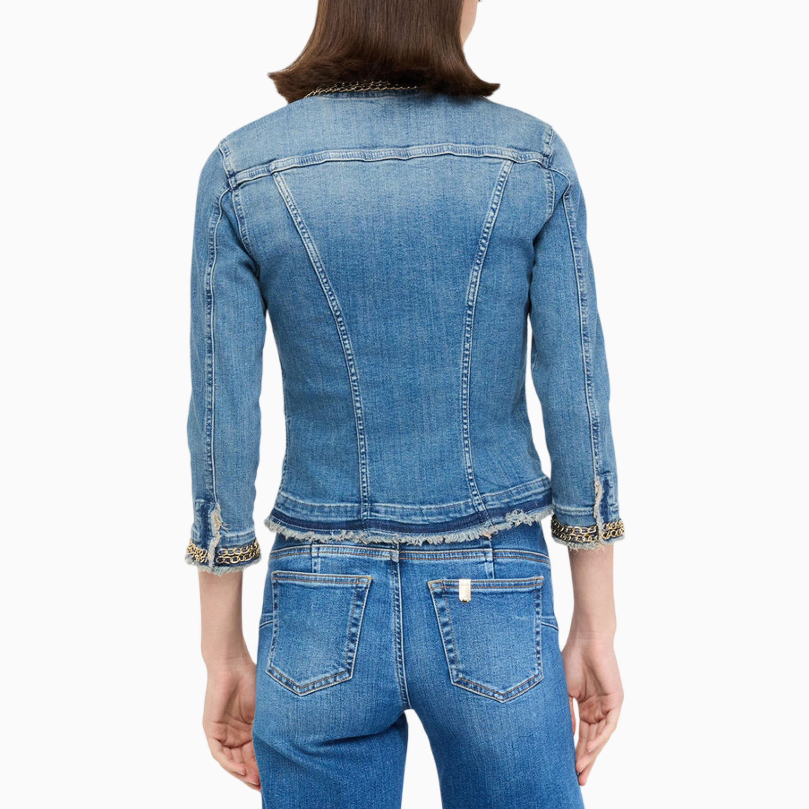 Дамско дънково яке Liu Jo Denim Jacket UXX039D4128 Back View
