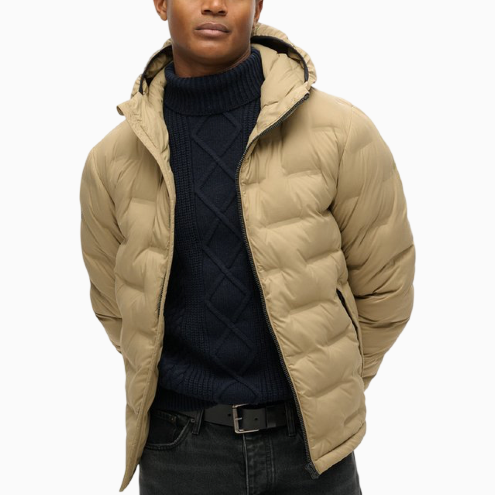 Мъжко бежово яке Superdry Men Jacket M5012045A Front View