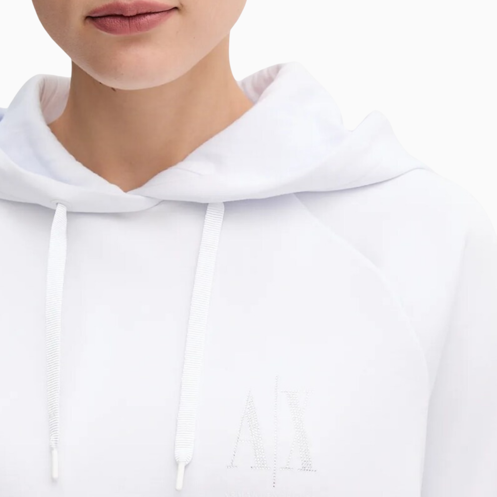 Дамско бяло худи Armani Exchange Women Hoodie XW000827 AF13397 Close-Up