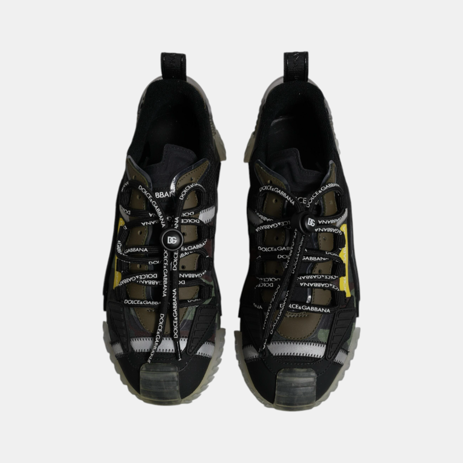 Dolce & Gabbana Black Green Camo NS1 Sneakers