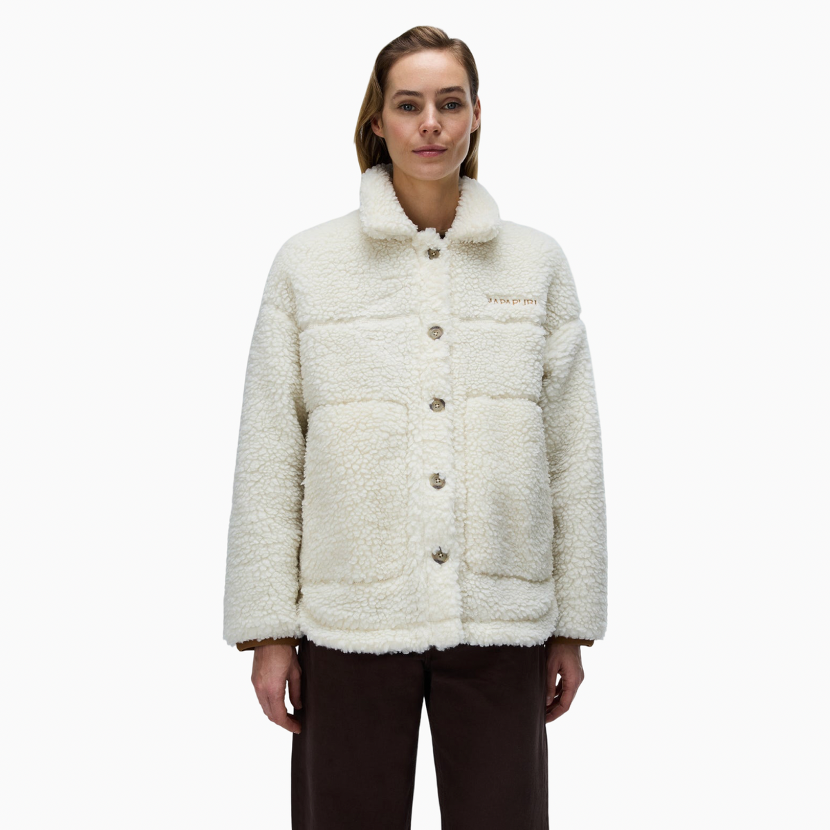 Дамско яке Napapijri Women Sama Fleece Jacket NP0A8BA4 N1J Front View