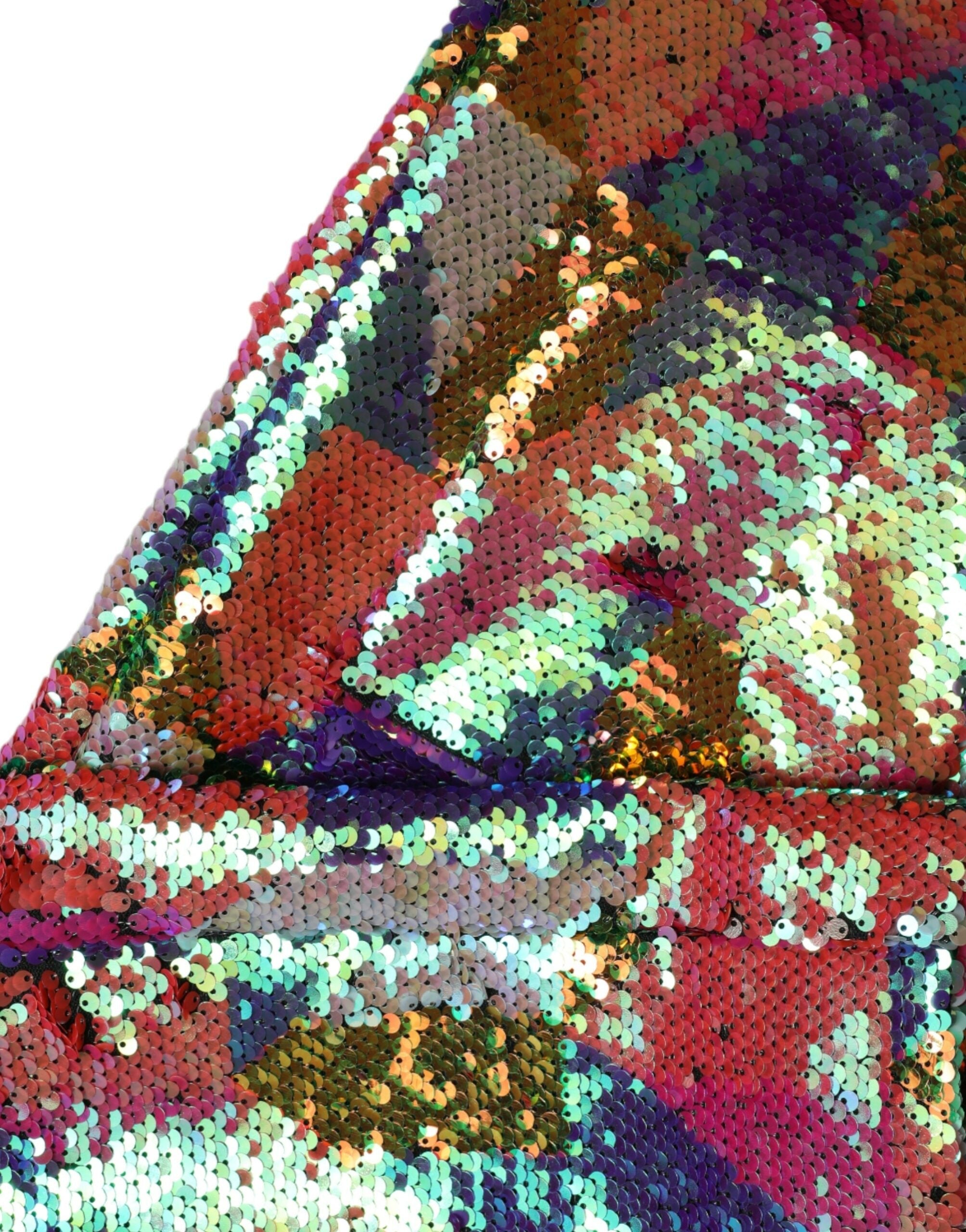 Дамско луксозно дълго многоцветно палто от пайети с подплата DOLCE & GABBANA Women’s Luxury Multicolor Sequined Long Coat