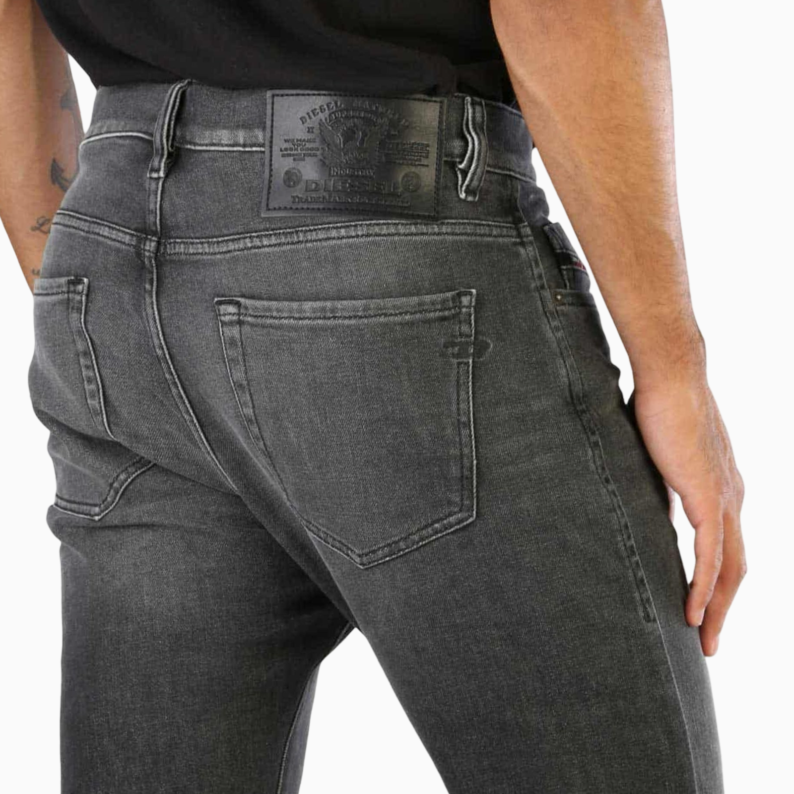 Мъжки черни дънки Diesel D-VIKER A03336 09B42 Back View