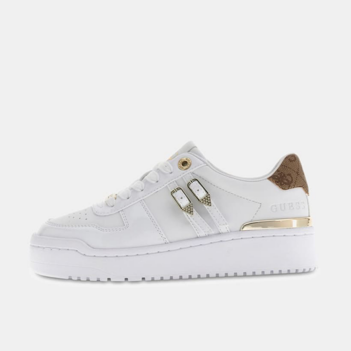 Дамски кецове Guess Women Sneakers FLFMAGELE12 WHITE Lateral View