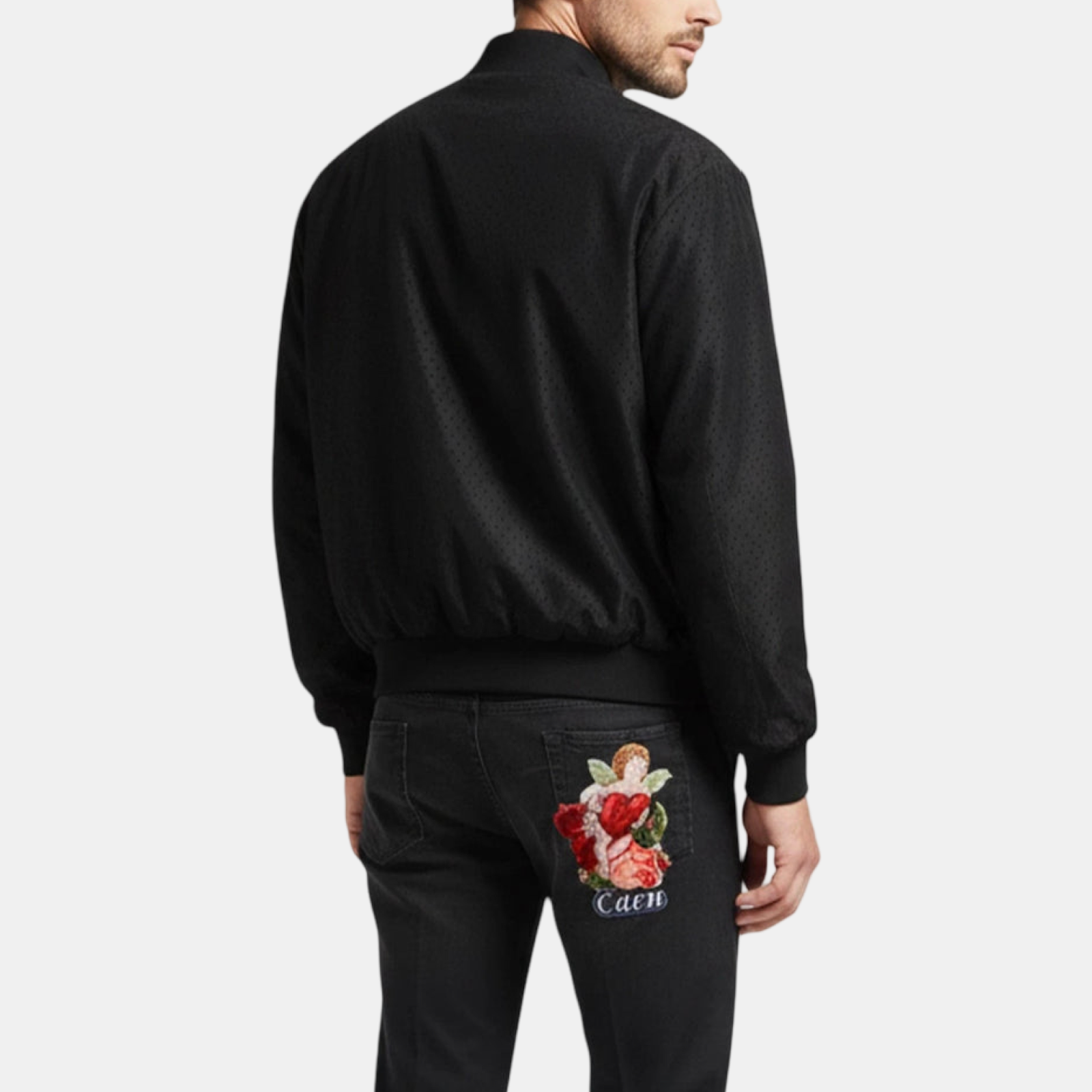 Dolce & Gabbana Men Bomber Jacket G9XG9Z FJMMP N0000 Back View