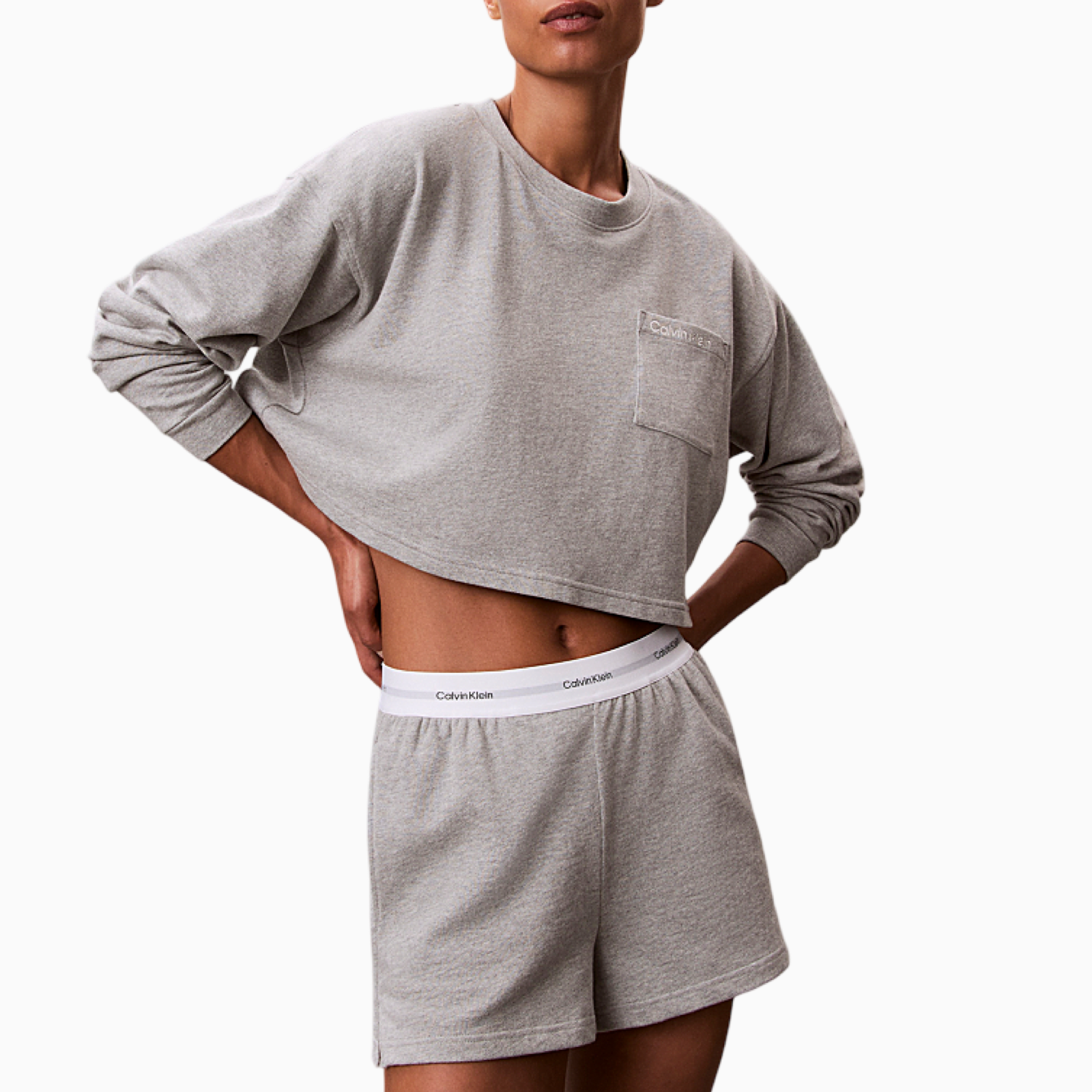 Дамски къси панталони Calvin Klein Women Lounge Shorts LV00QS7517 P7A Front View