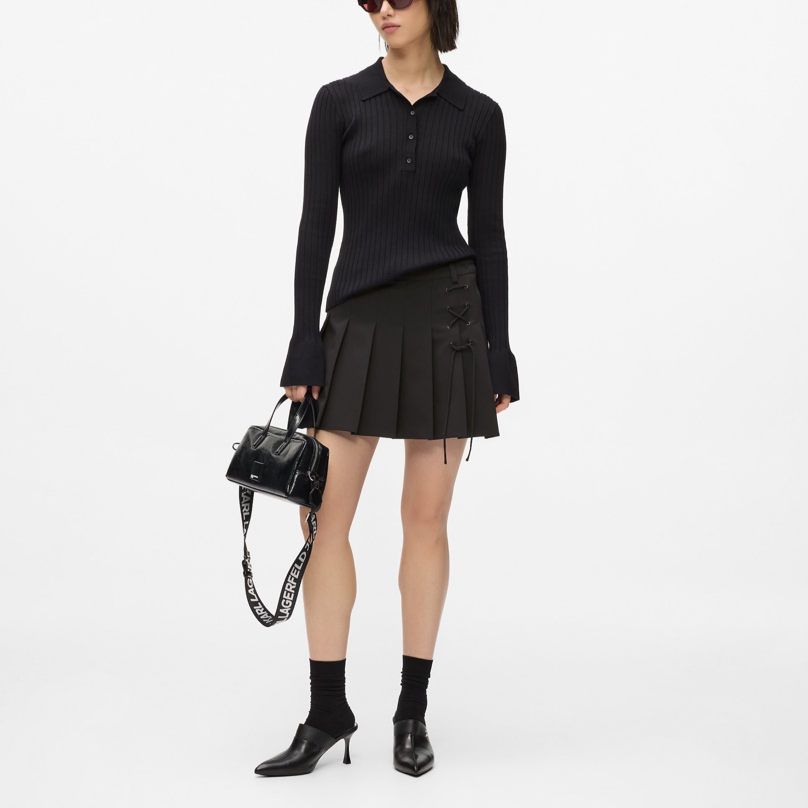 Дамска пола Karl Lagerfeld Jeans Women Skirt B1W12020 999 Front View