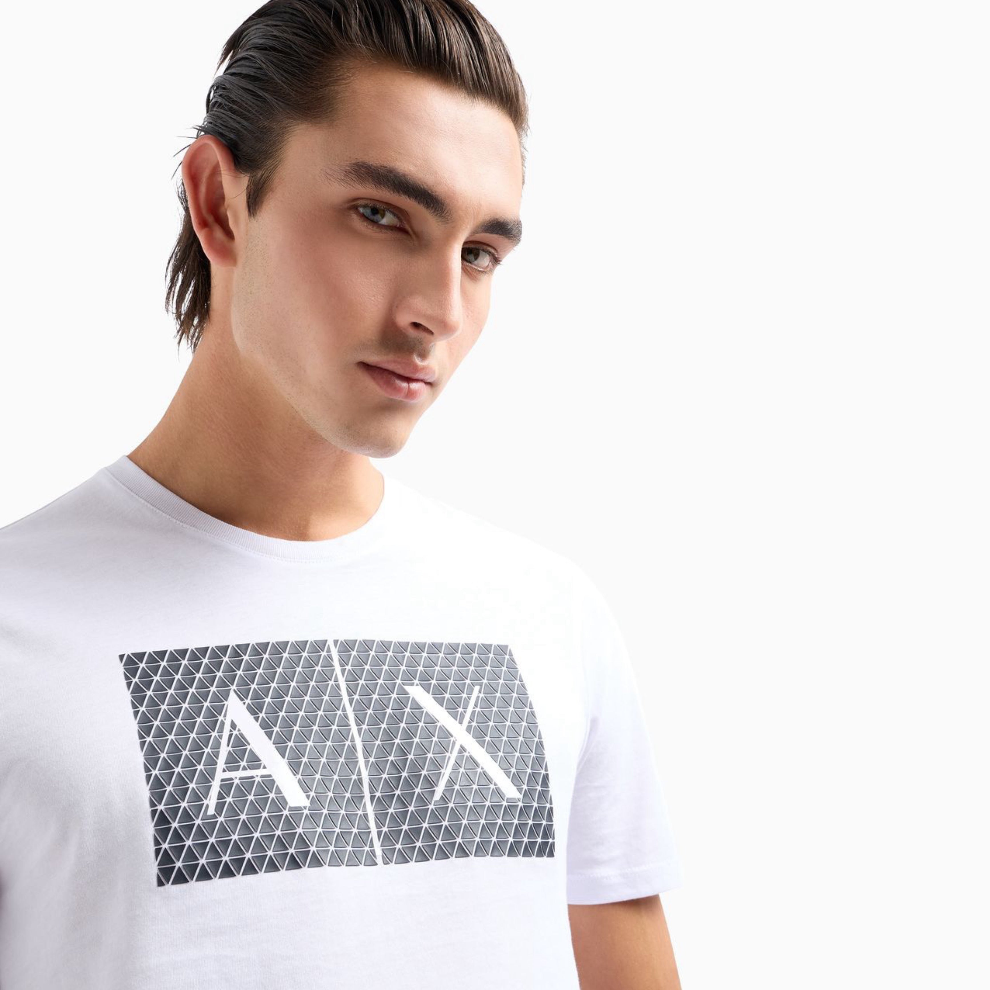 Мъжка тениска в бяло Armani Exchange 8NZTCK Z8H4Z