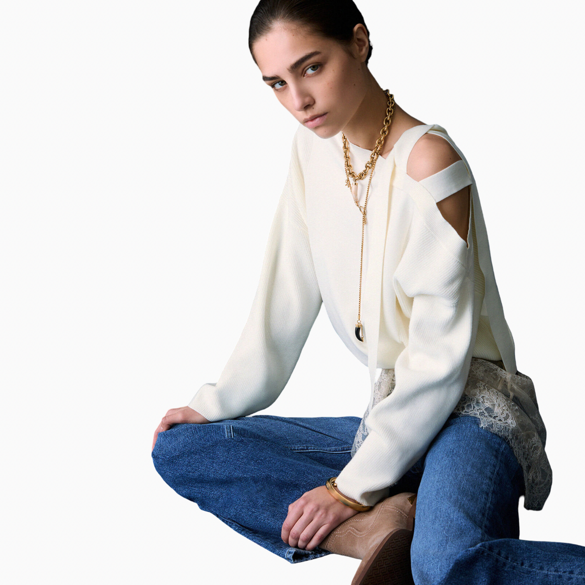 Дамски пуловер Liu Jo Soft Knit Top WF6396MS99E 10701 Side View