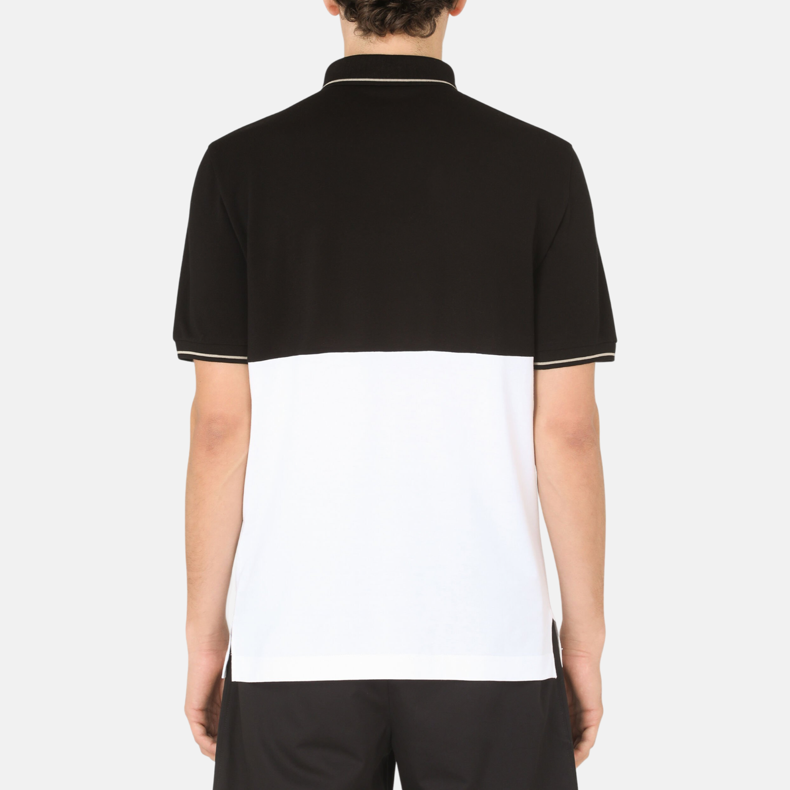 Мъжка поло тениска Dolce & Gabbana Two-Tone Logo Patch Men Polo