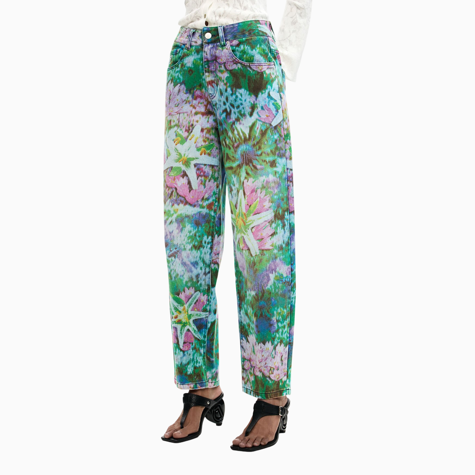 Дамски панталон Desigual Women Trousers 26SWDD17 5053 Front View