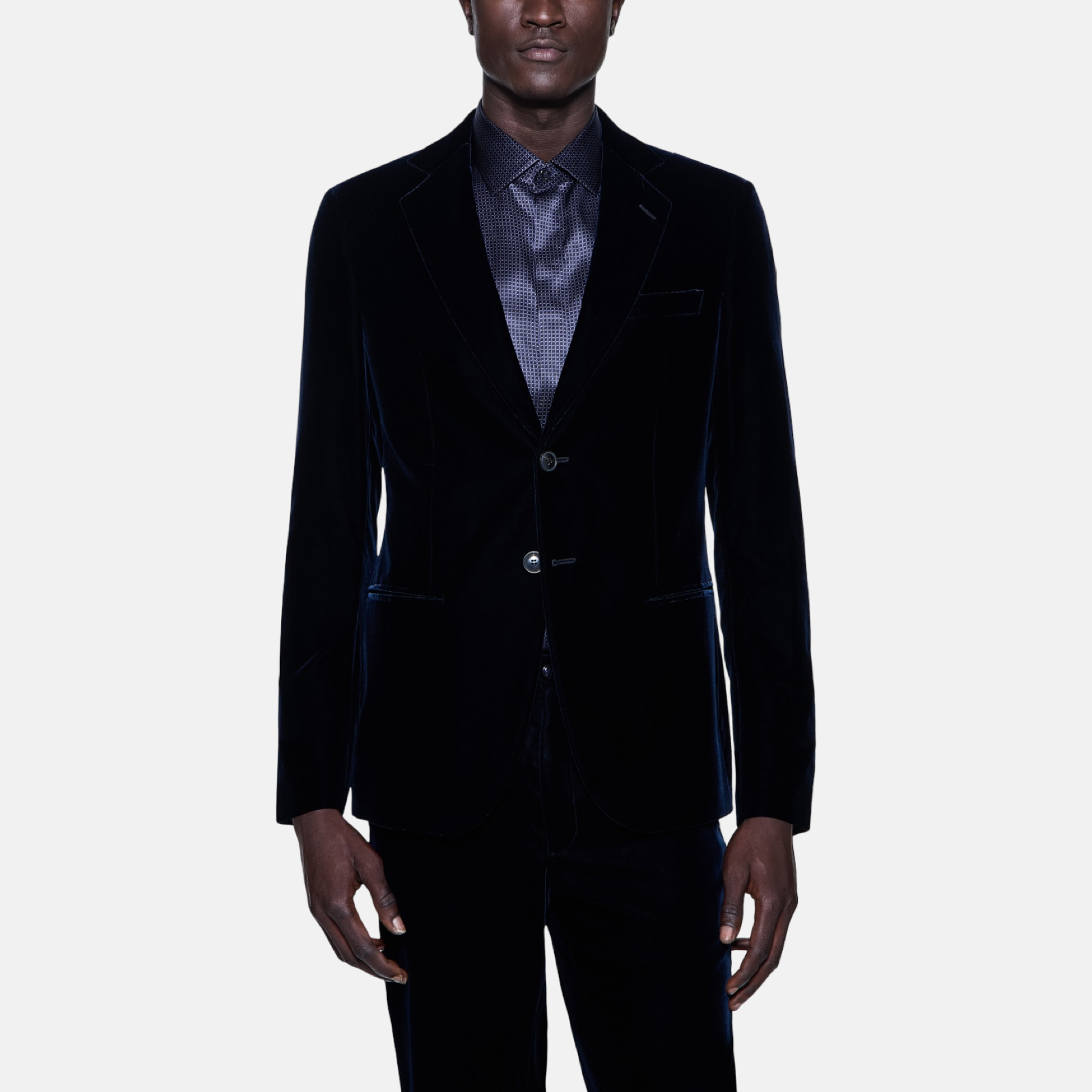 Giorgio Armani Icon George Velvet Blazer Front View