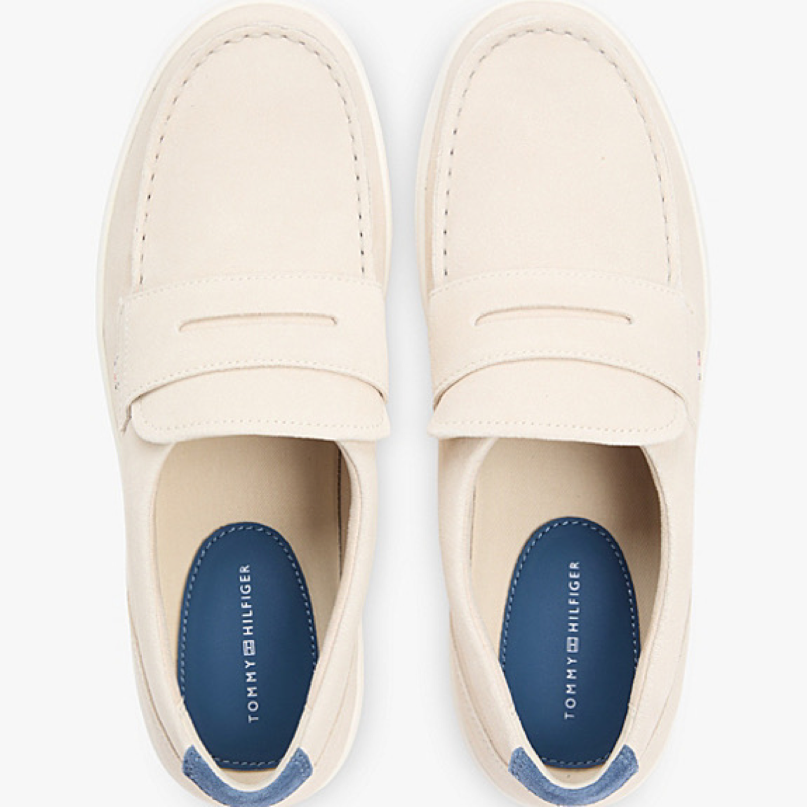 Мъжки бежови мокасини Tommy Hilfiger Men Loafers FM0FM05786 ACI Top View