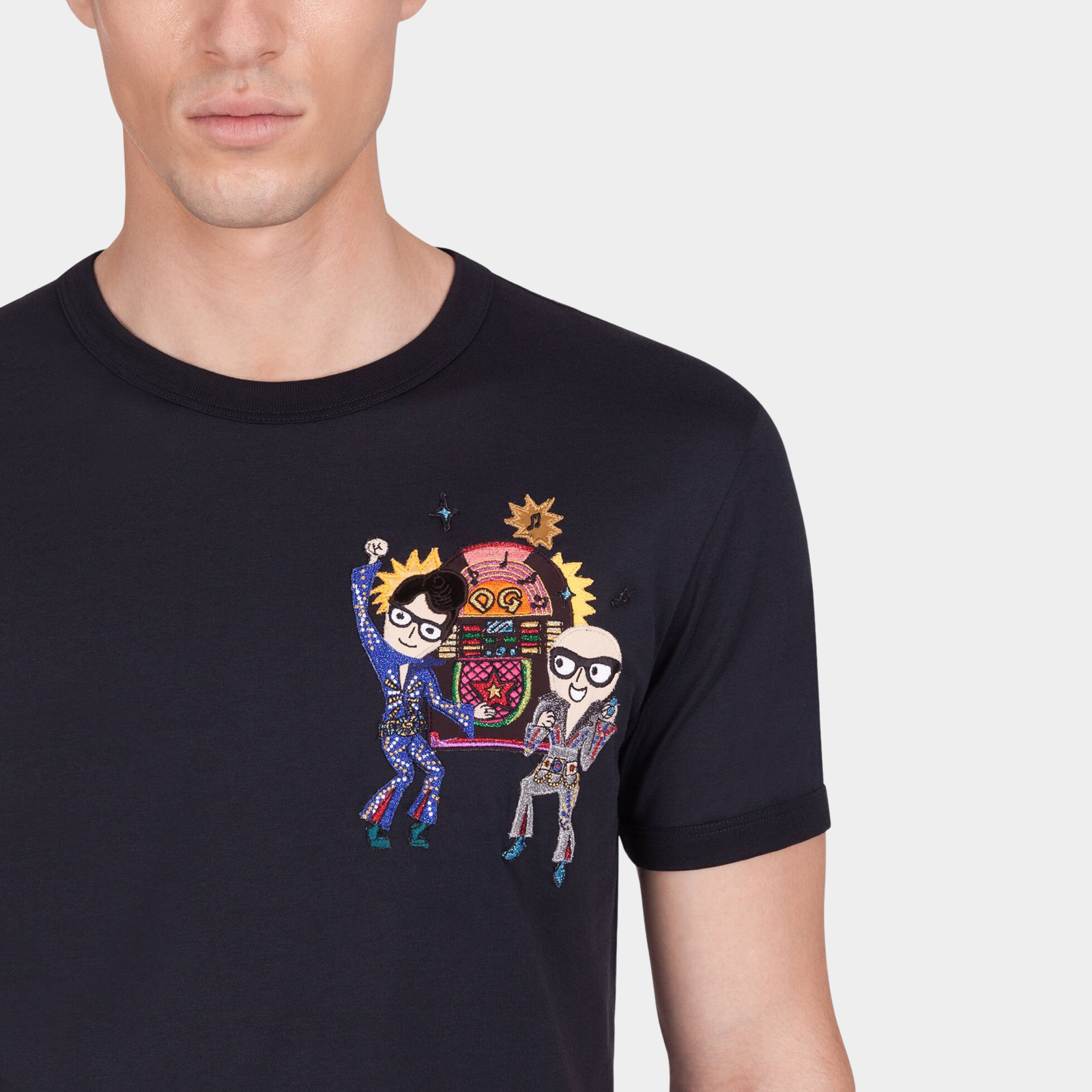 Dolce & Gabbana #DGFamily Patch Men T-shirt Close-Up