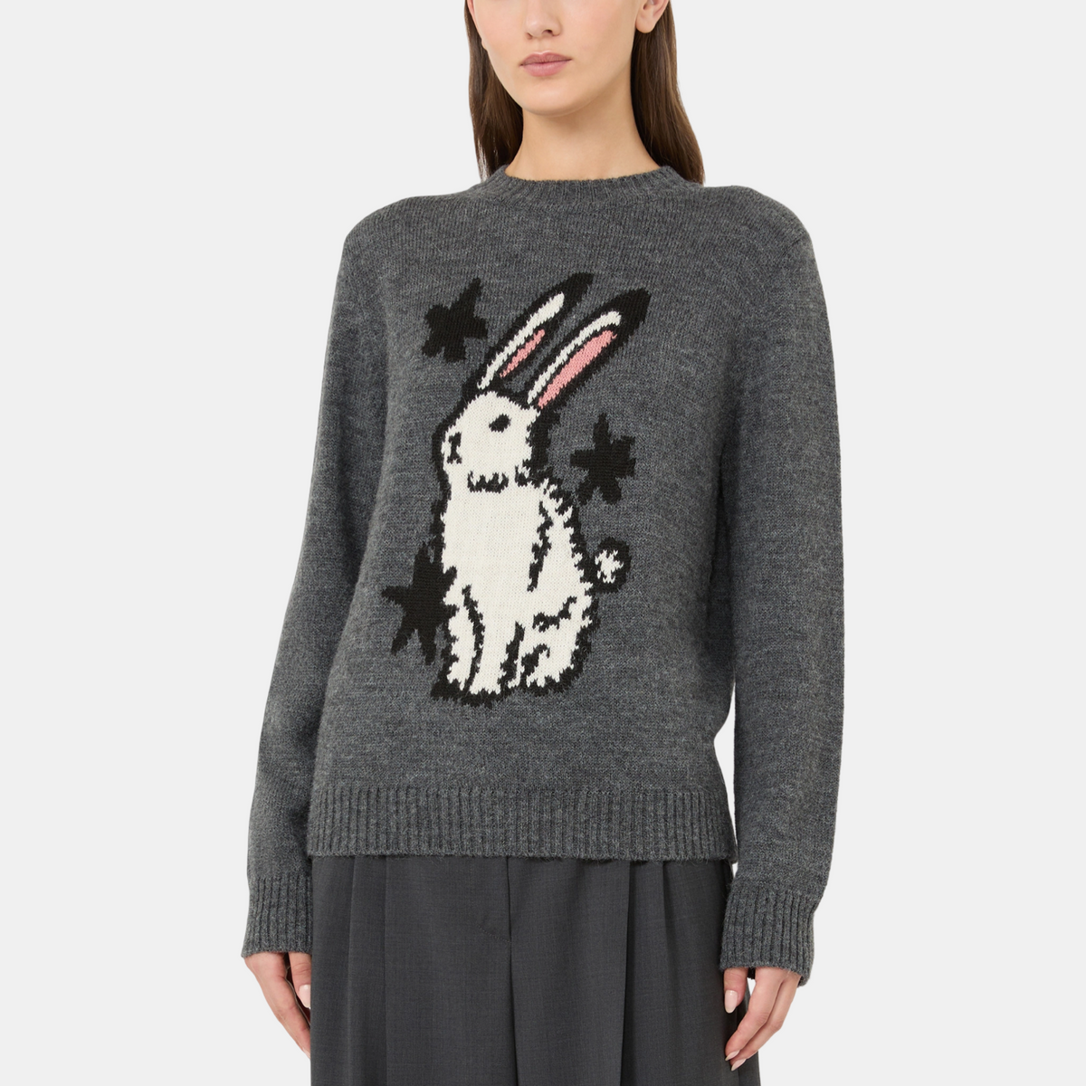 Max Mara Alpaca and Wool-Blend Sweater WE5366276206003 Front View
