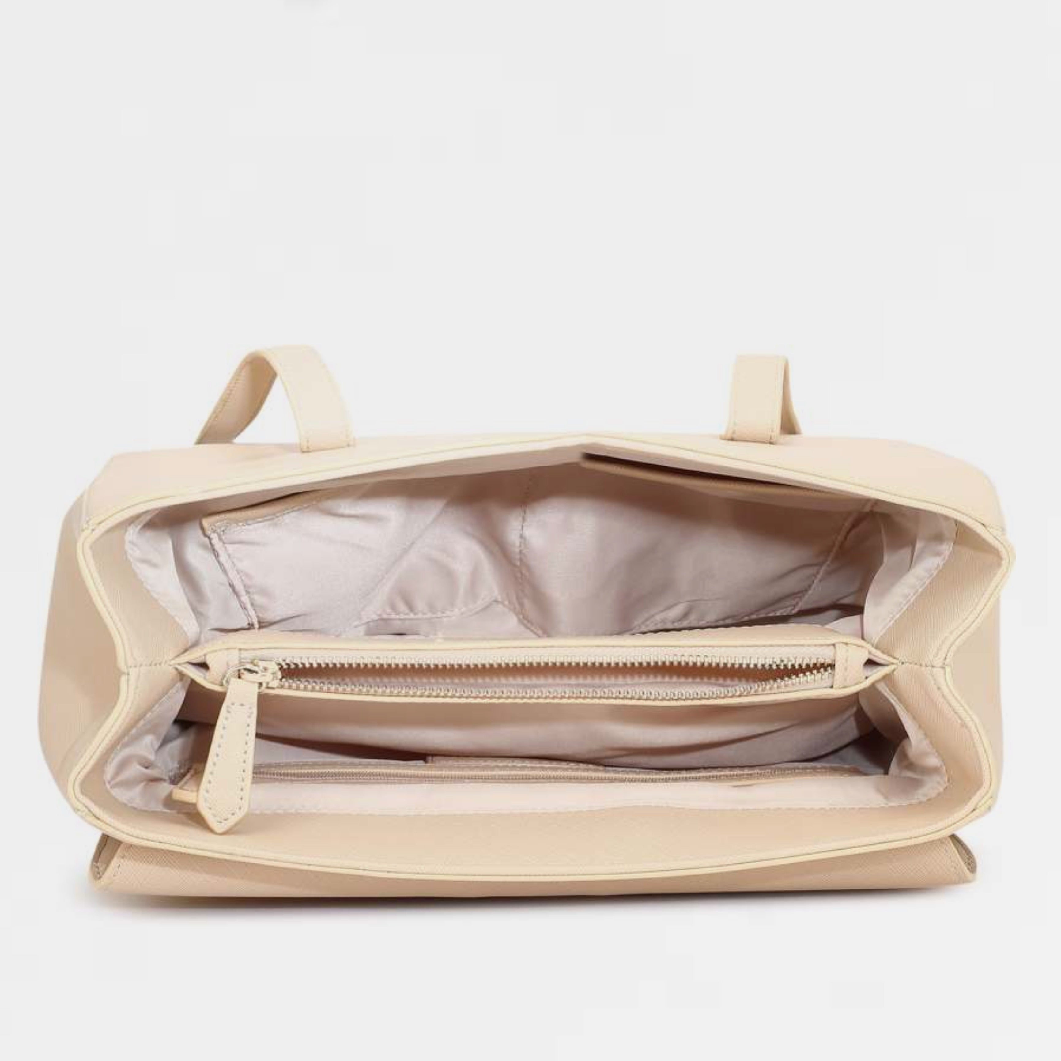 Дамска голяма чанта в бежово Women’s shoulder bag Valentino Divina SA VBS1IJ12 Beige