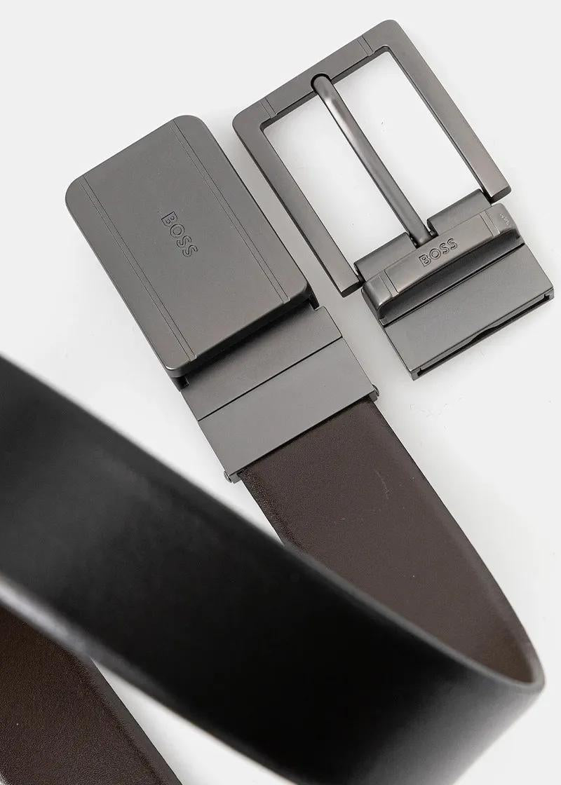 Мъжки подаръчен комплект колан Boss Men Belt Gift Set 50558756 002 Close-Up