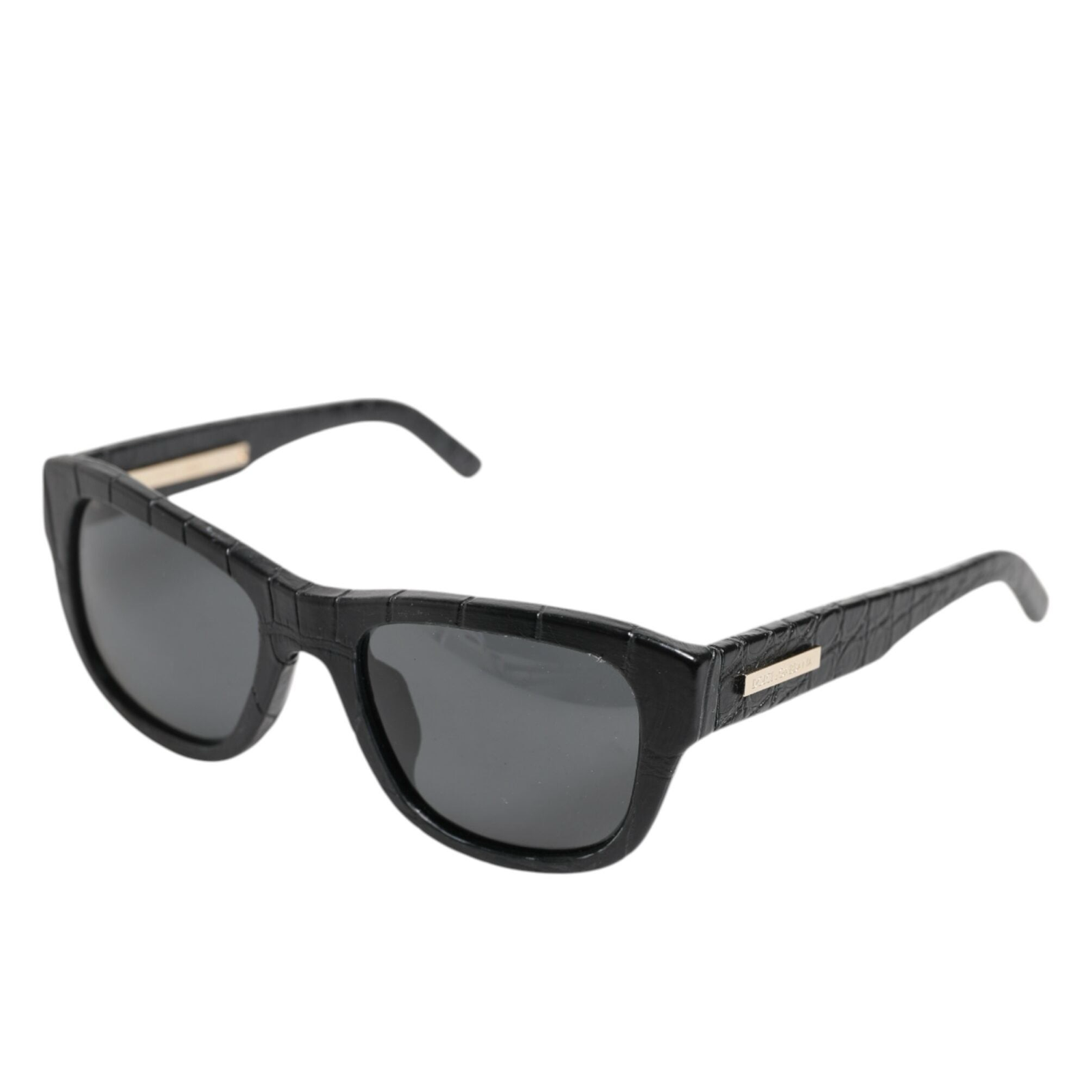 Dolce & Gabbana Black Leather Frame DG4177 Tinted Lens Sunglasses