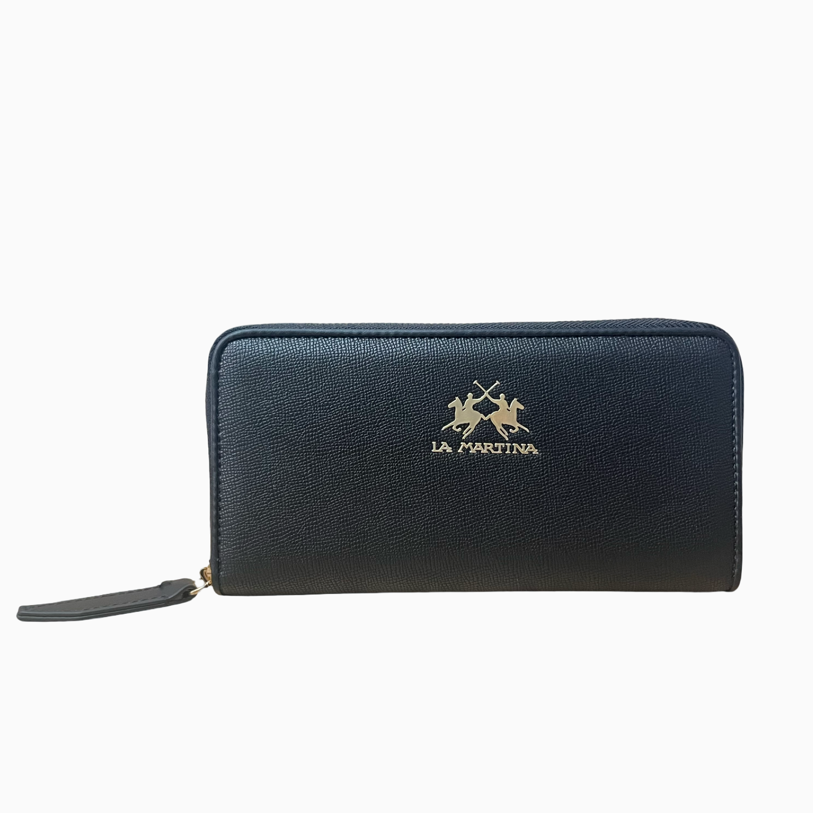 Дамско клъч портмоне Women's clutch wallet La Martina LMPD01156T Black front view