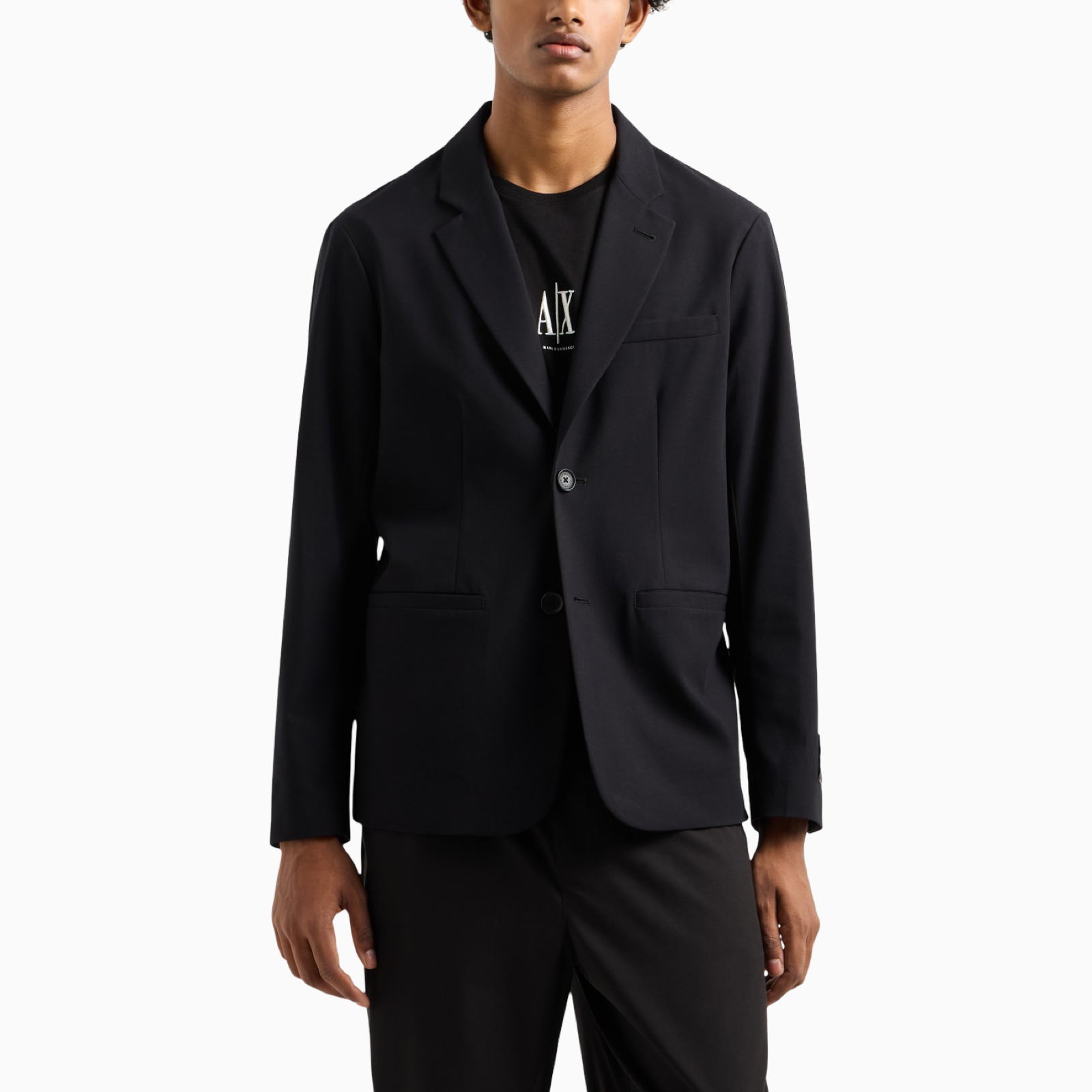 Мъжко черно сако Armani Exchange Men Blazer XM000345 AF10897 Front View