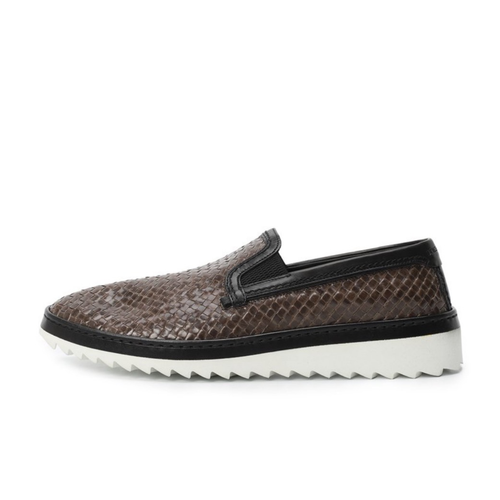 Мъжки мокасини Dolce & Gabbana A50078 AH395 8B836 Leather Weaved Men Loafers Medial View