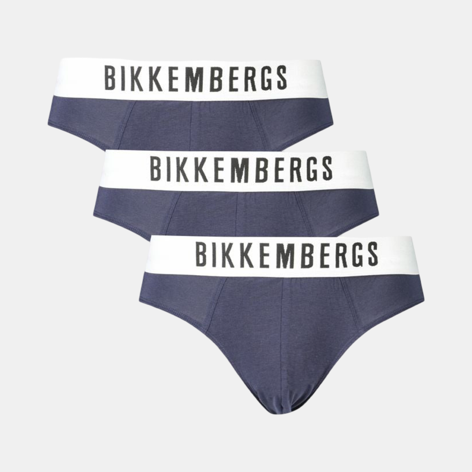 3 броя мъжки сини слипове Bikkembergs Briefs BKK1USP10TR Front View