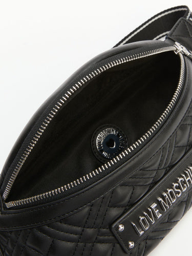 Дамска чанта банан Women’s waist bag Love Moschino JC4003PP1MLA000B Nero+Galv.Nikel Inside view