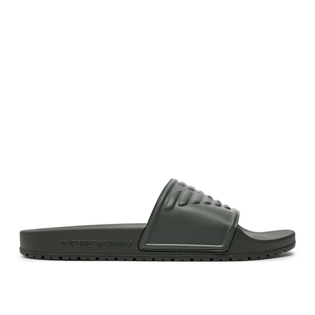Мъжки зелени чехли Emporio Armani XVPS08 XN747 Medial View