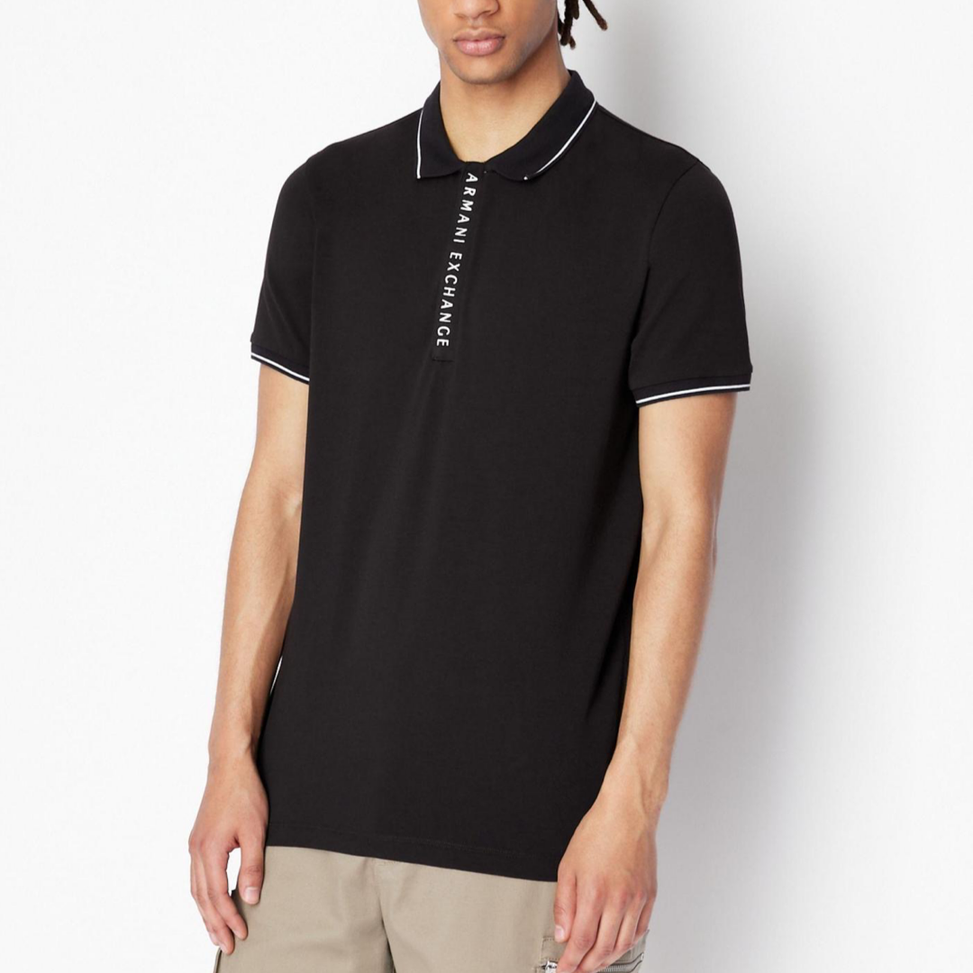 Мъжка черна поло тениска Armani Exchange NZF71 ZJH2Z 1200