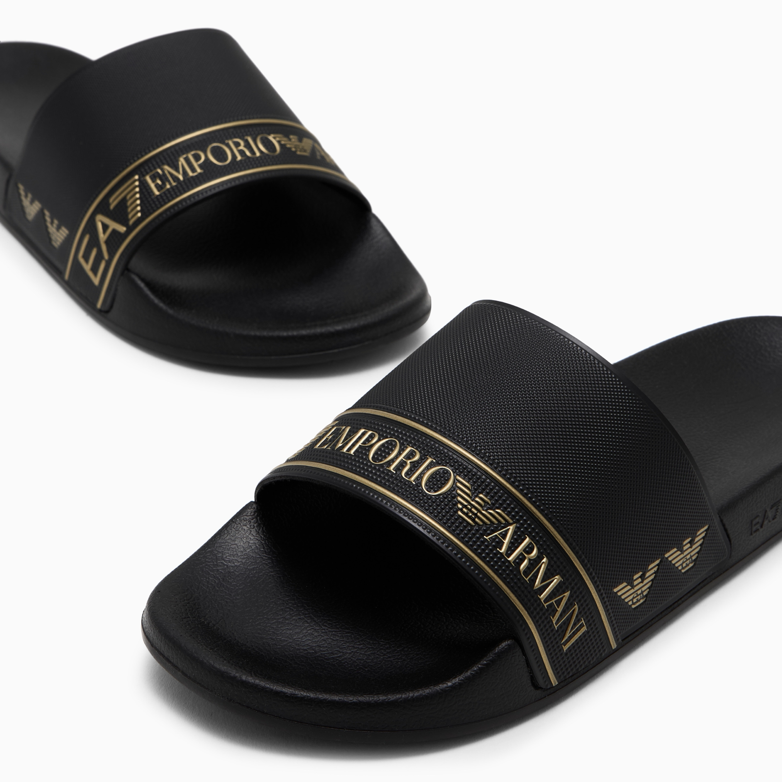 Мъжки черни чехли EA7 Emporio Armani 7X000110 AF15128 Close Detail View