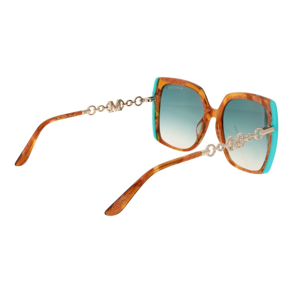 Дамски слънчеви очила GM00005 56P Havana Brown with Turquoise Accents lifestyle view side view