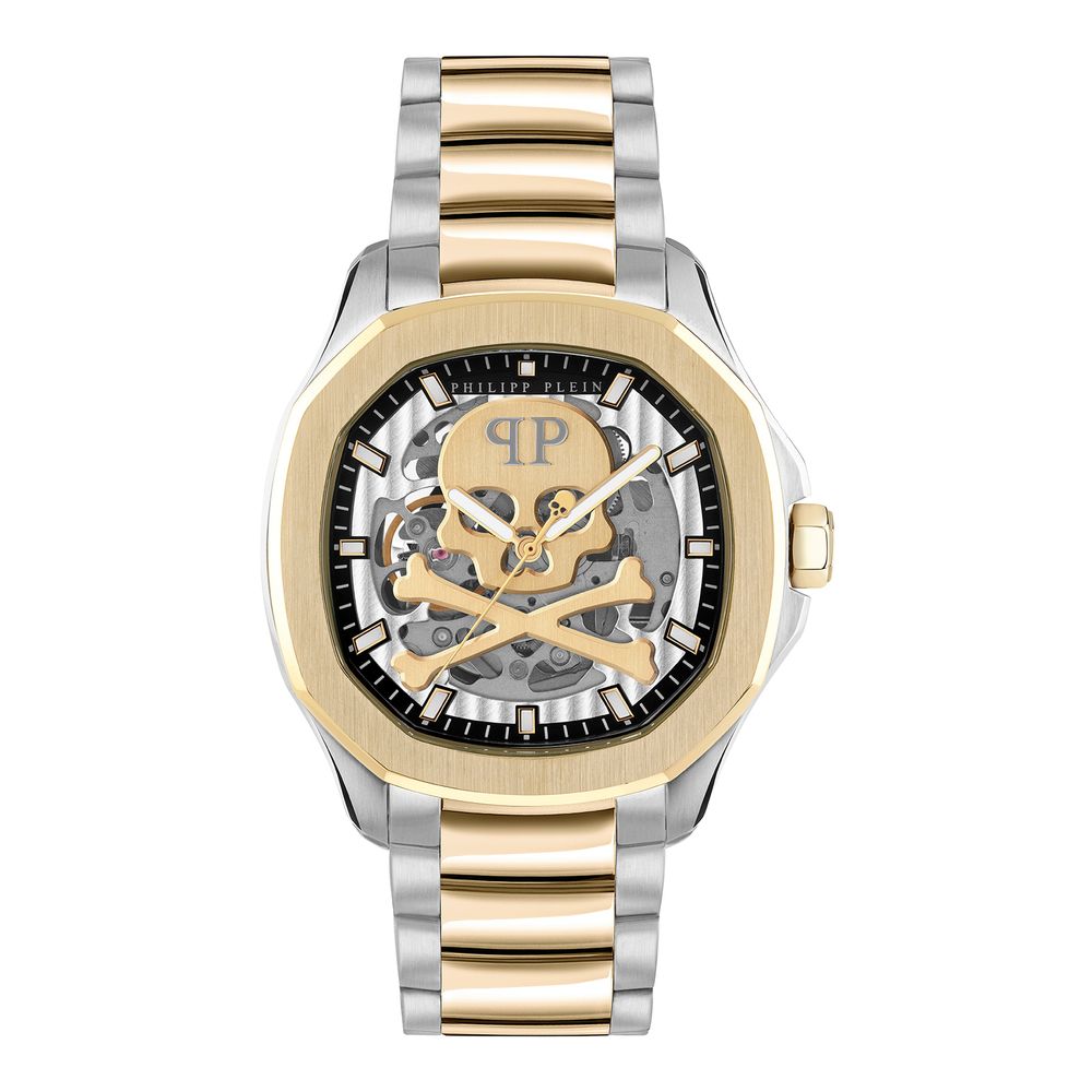 Мъжки часовник Men’s Watch Philipp Plein Skeleton High-Conic Automatic Watch PWRAA0323 Gold/Silver front view