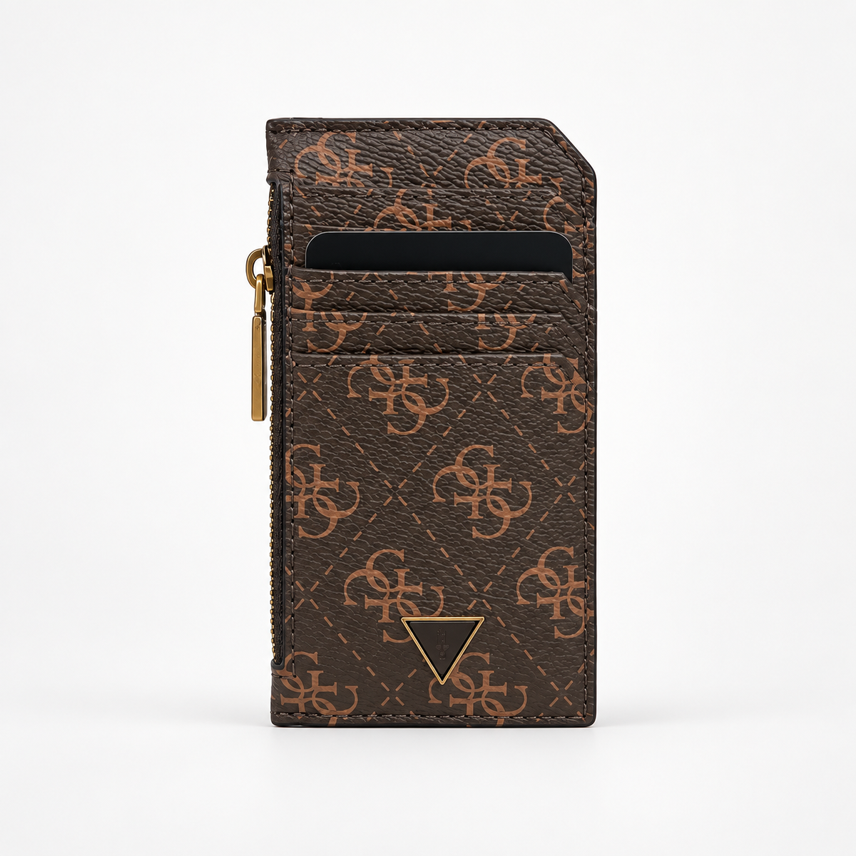 Подаръчен комплект Men's belt & cardholder gift box Guess GFBOXMP3305 Brown cardholder view