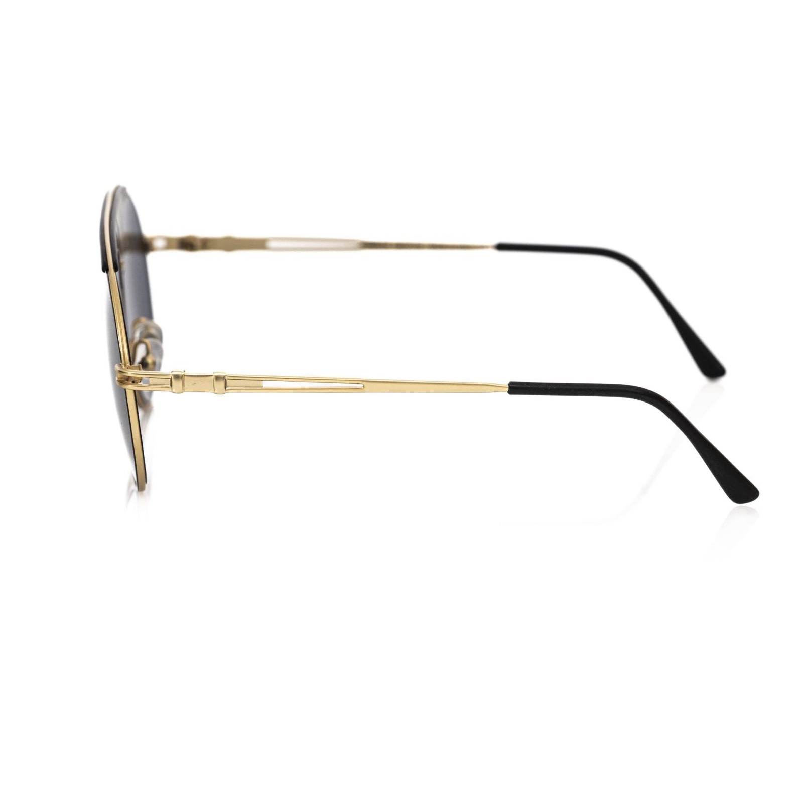 Мъжки авиаторски слънчеви очила Men’s black metallic sunglasses Frankie Morello Sirio FEMF8016US FR02059 side view