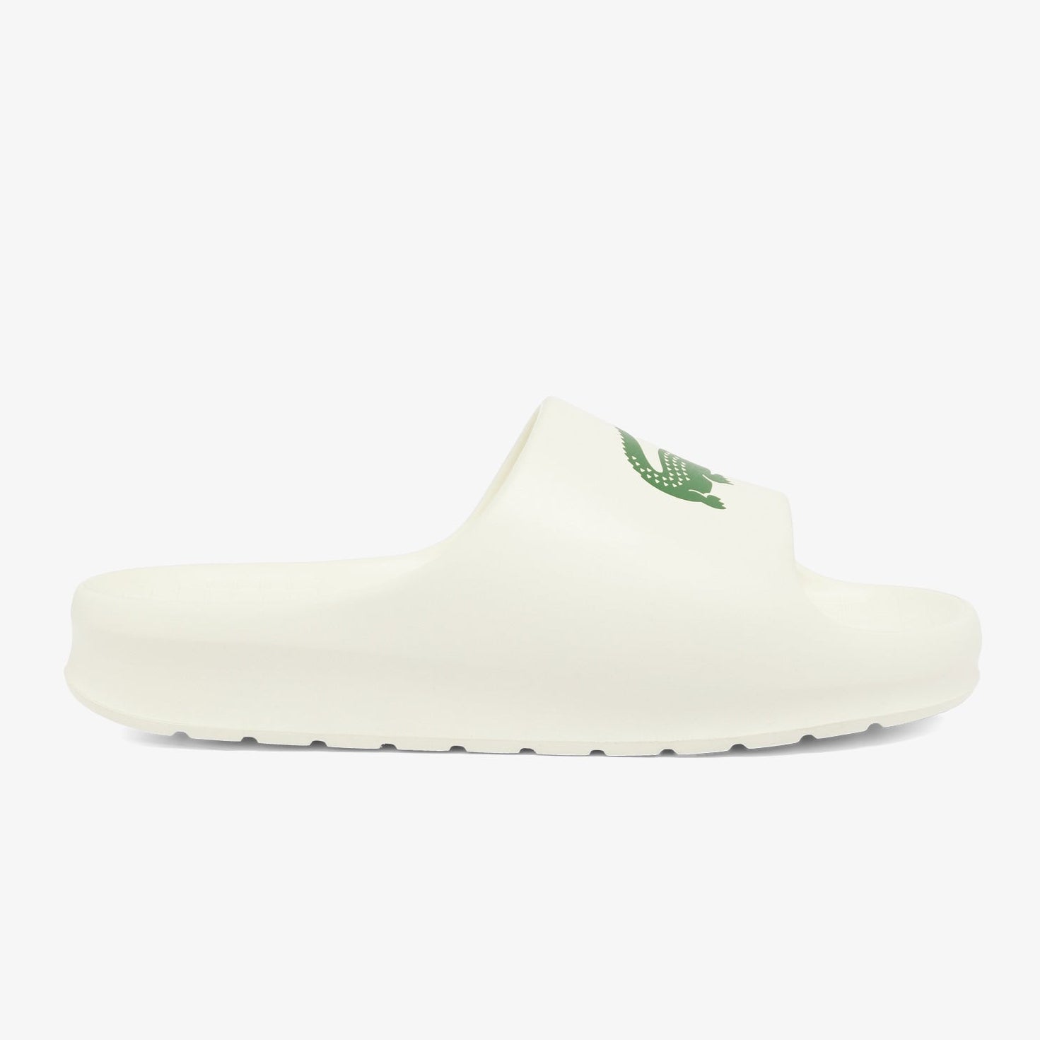Мъжки чехли Men’s slippers Lacoste Serve Slide 2.0 48CMA0022-1Y5 Off White / Dark Green lateral view