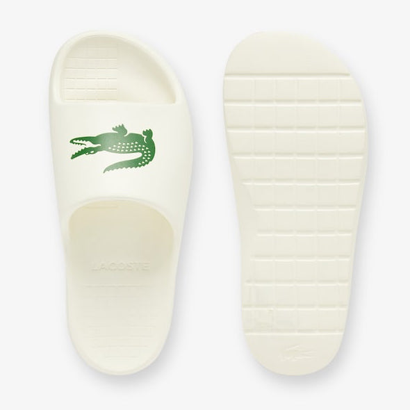 Мъжки чехли Men’s slippers Lacoste Serve Slide 2.0 48CMA0022-1Y5 Off White / Dark Green outsole view