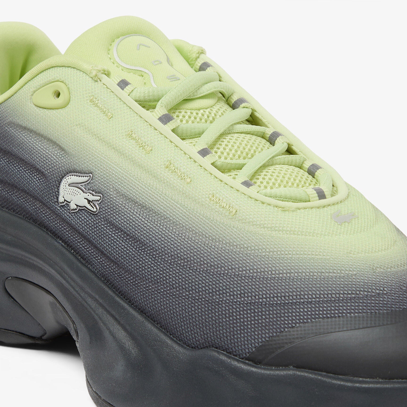 Мъжки маратонки Men’s sneakers Lacoste Spinor 51SMA0053-03C Dark Grey / Light Green close up view