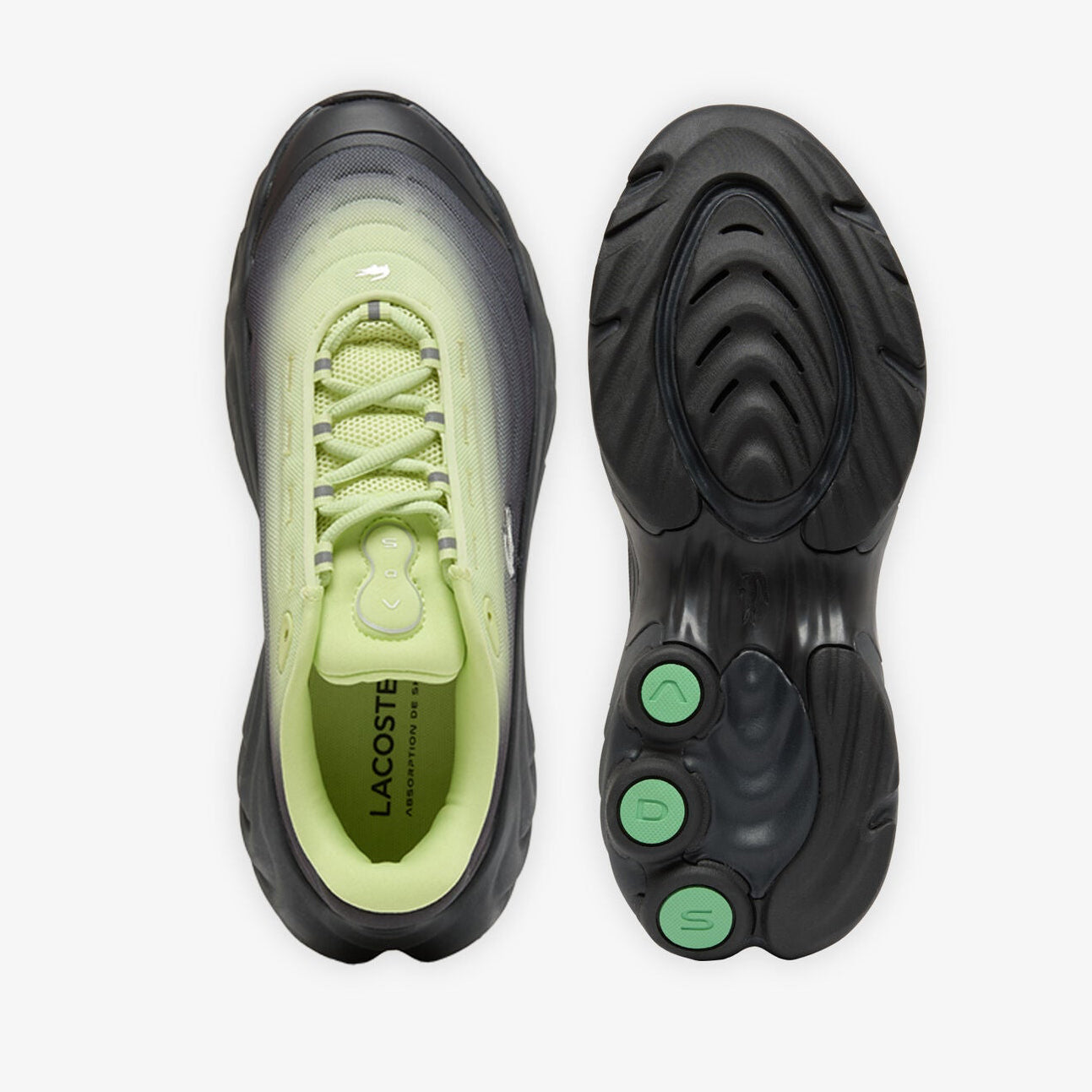 Мъжки маратонки Men’s sneakers Lacoste Spinor 51SMA0053-03C Dark Grey / Light Green outsole view
