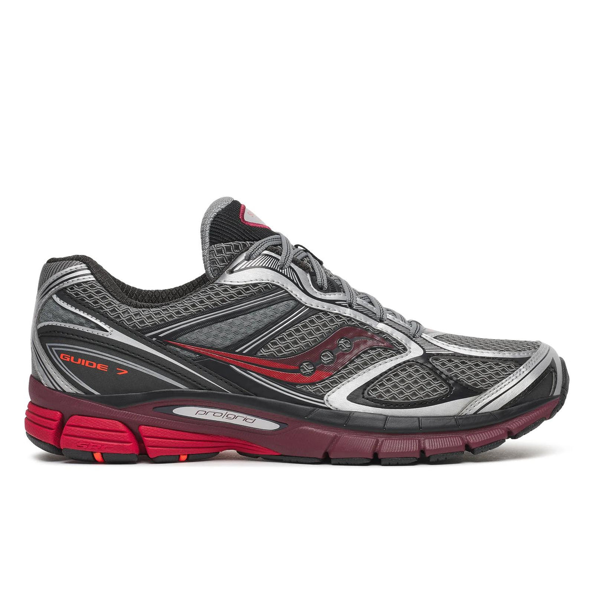 Мъжки маратонки Men’s sneakers Saucony ProGrid Guide 7 S101493-1013 Silver / Maroon medial view