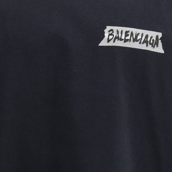 Мъжка тениска Men’s t-shirt Balenciaga
764235TTVL6 1041 Black logo view
