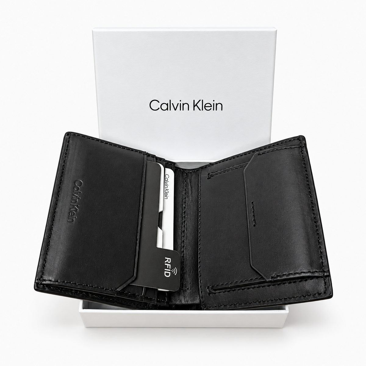 Men's vertical wallet Calvin Klein
K50K510606 BAX Black inside view