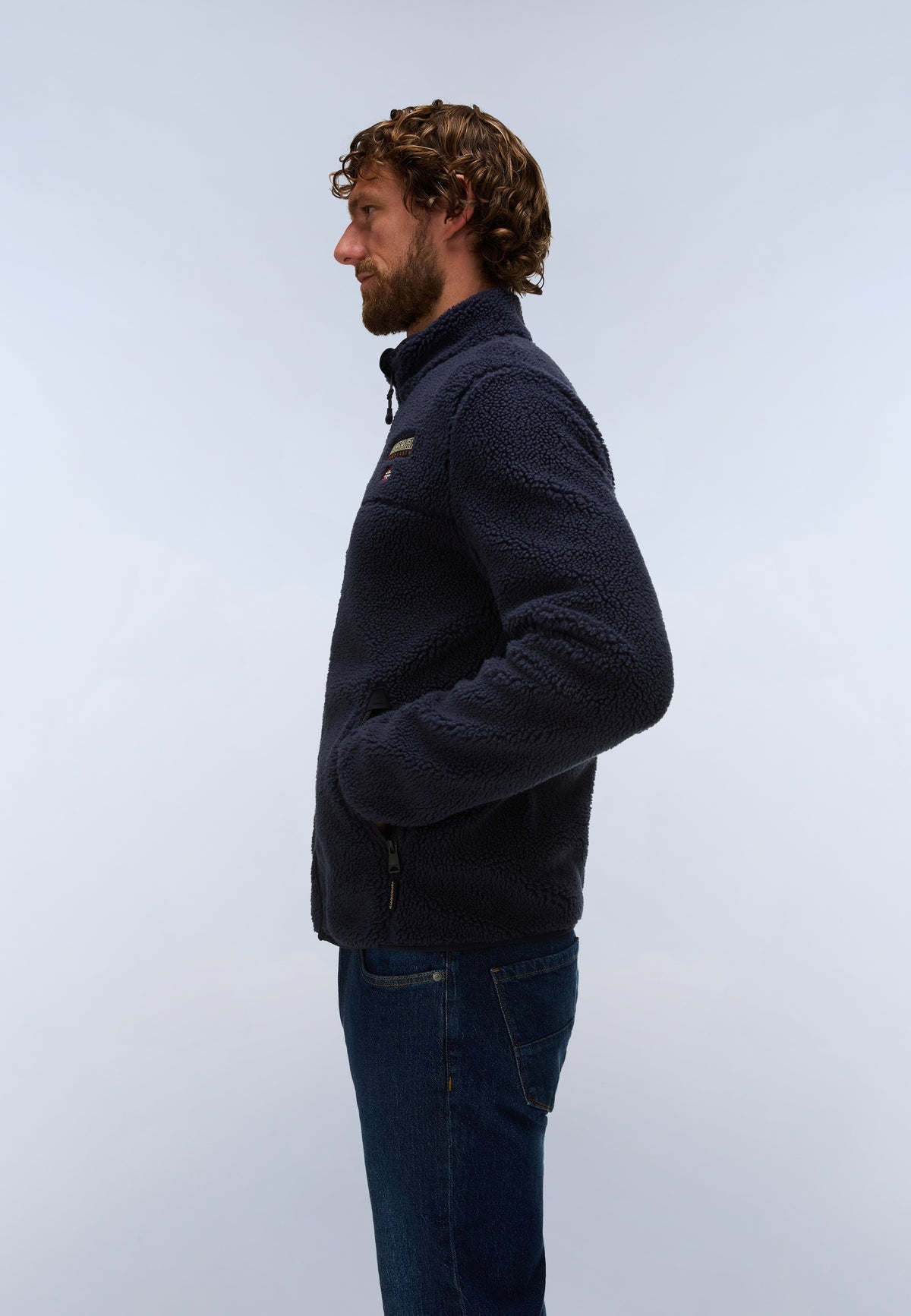 Men’s zip-up fleece jacket Napapijri Tynik
NP0A4IA9T TYNIK FZ 176 Dark Blue side view