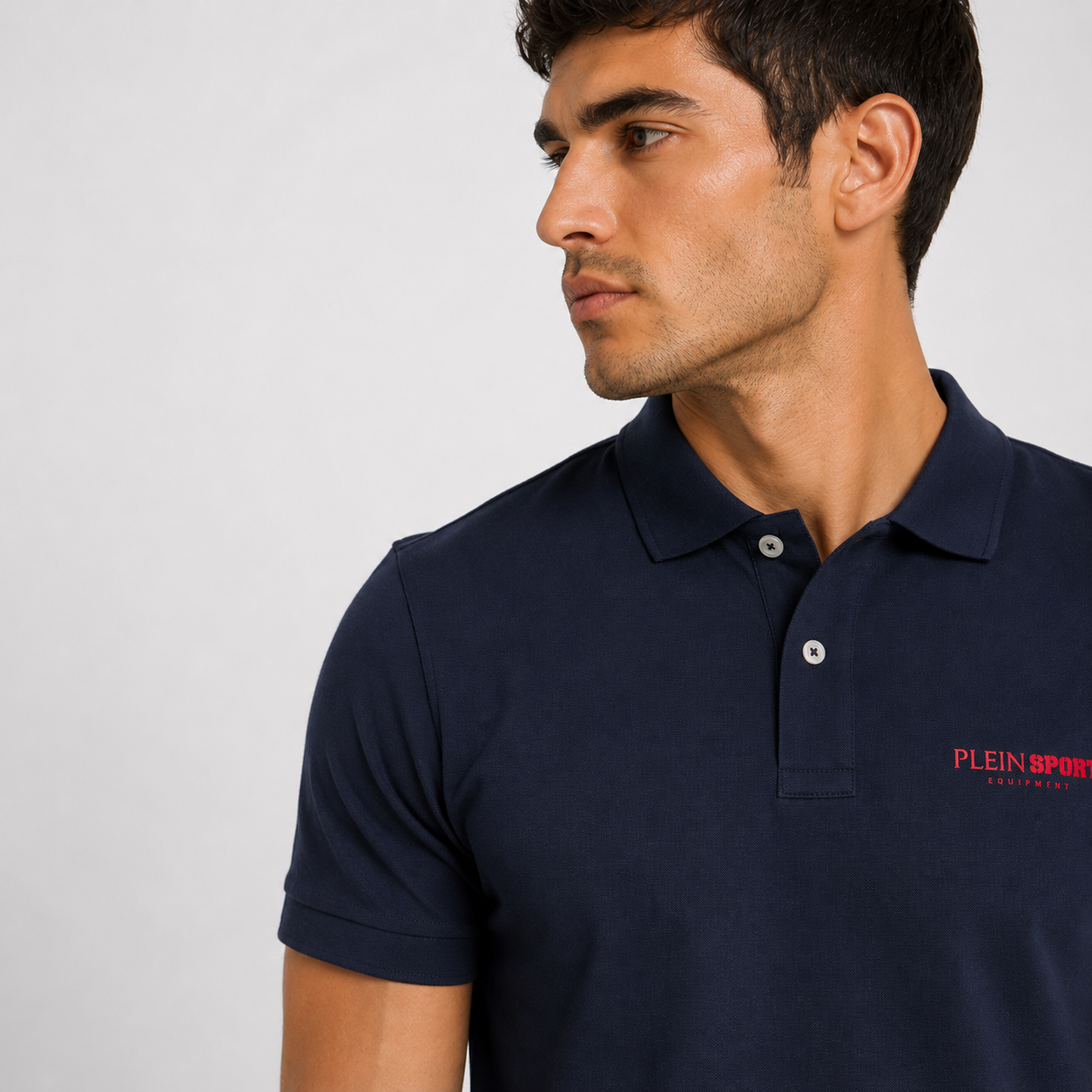 Мъжка поло тениска Plein Sport Men Polo PIPS500 85 Close-Up
